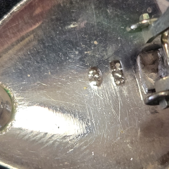 Vintage 925 Silver & Turquoise Clip On Earrings - Picture 4 of 4